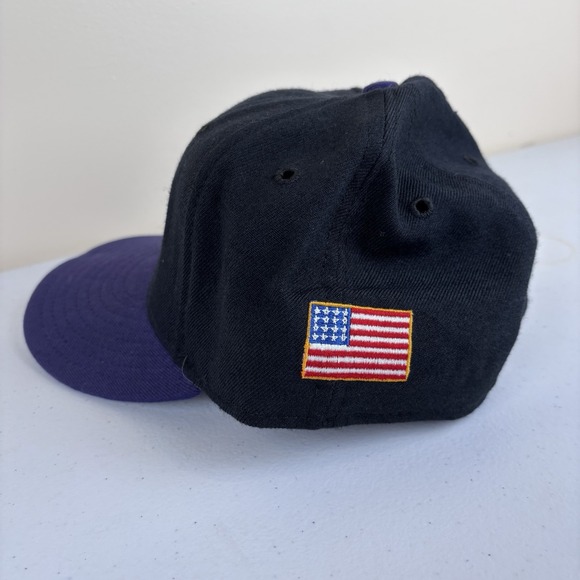 Vintage Colorado Rockies Hat Cap Size 7 1/8 Fitted 59Fifty New Era Wool MLB 90s - Picture 2 of 7